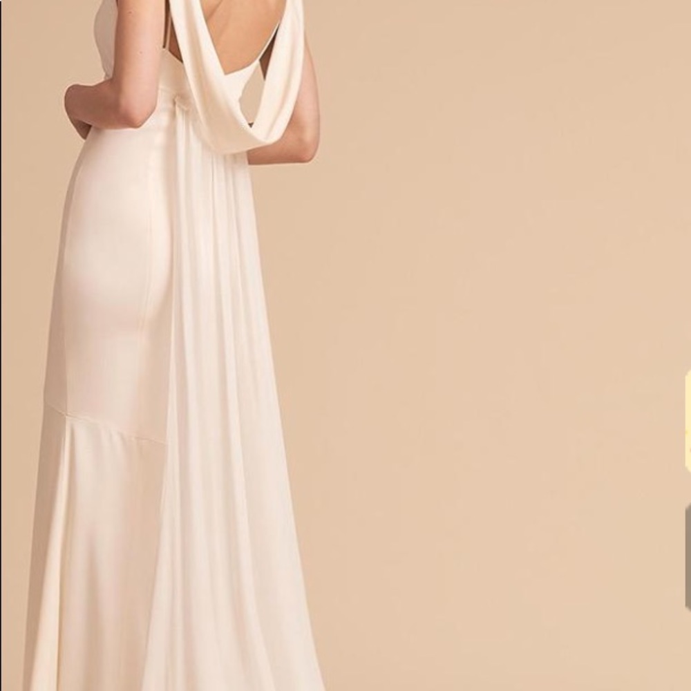 Satin Wedding Dress with Detachable Train